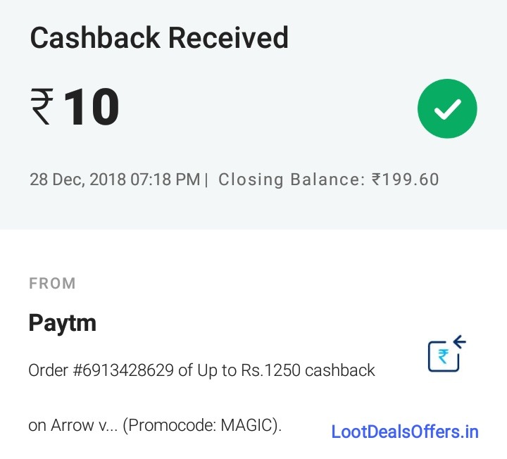 Paytm Mega 10 Offer : Pay Rs 1 and get Rs. 10 paytm cash