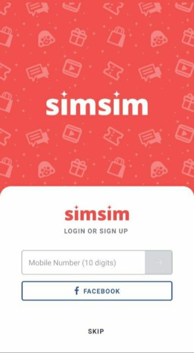 SimSim App Free Shopping Login