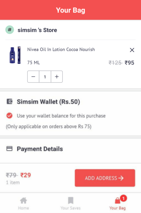 SimSim Shopping App Free Product