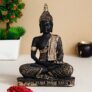 eCraftIndia Black & Golden Polyresin Handcrafted Meditating Lord Buddha Statue – Perfect for Home and Office Decor – Ideal for Meditation, Yoga Enthusiasts – Gift for Diwali, Birthday