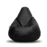 Amazon Brand – Solimo Xxl Bean Bag Filled With Beans (Black)(Faux Leather)