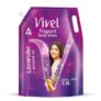 Vivel Exfoliating Body Wash, Lavender & Almond Oil, Fragrant & Moisturising Shower Gel, 1500ml, Refill Pouch, for Soft, Glowing and Moisturised Skin